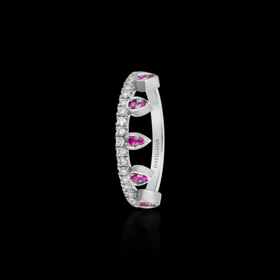 Pink Beverly Sapphire Drop Ring