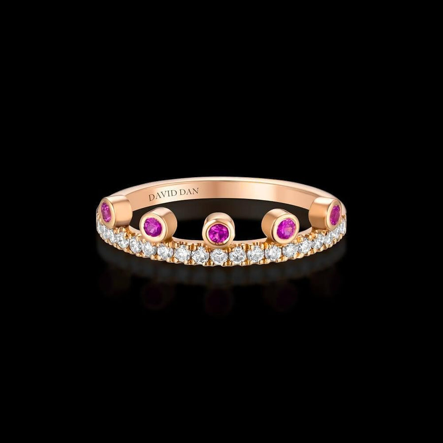Pink Beverly Sapphire Halo Ring