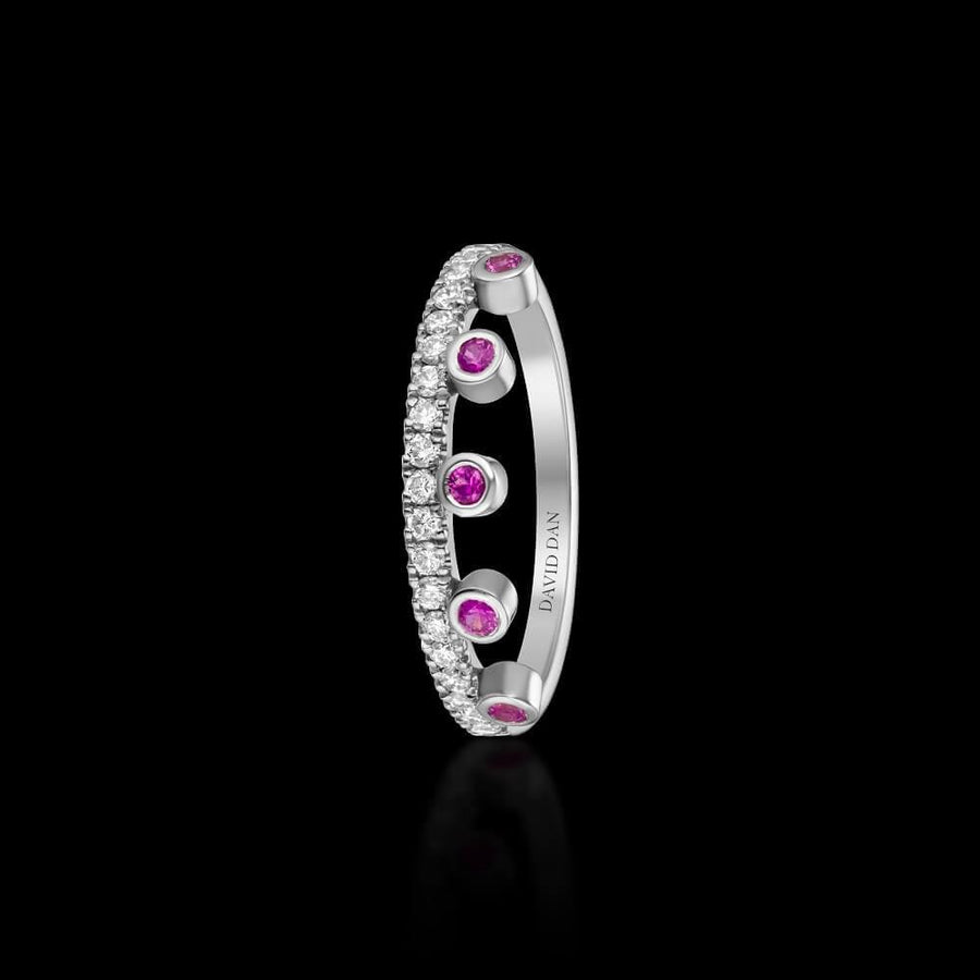 Pink Beverly Sapphire Halo Ring