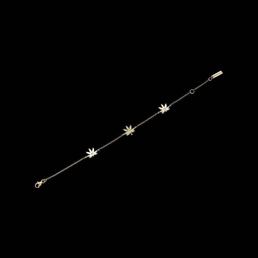 Essential Leaf Bracelet White Gold