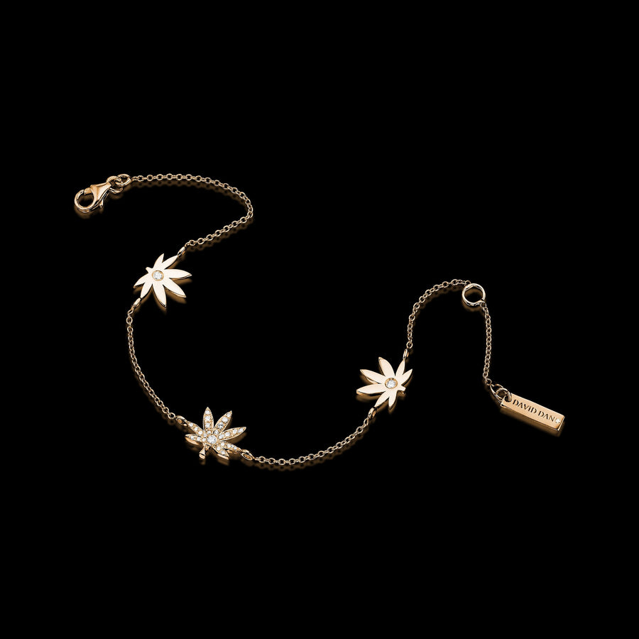 Essential Leaf Bracelet White Gold