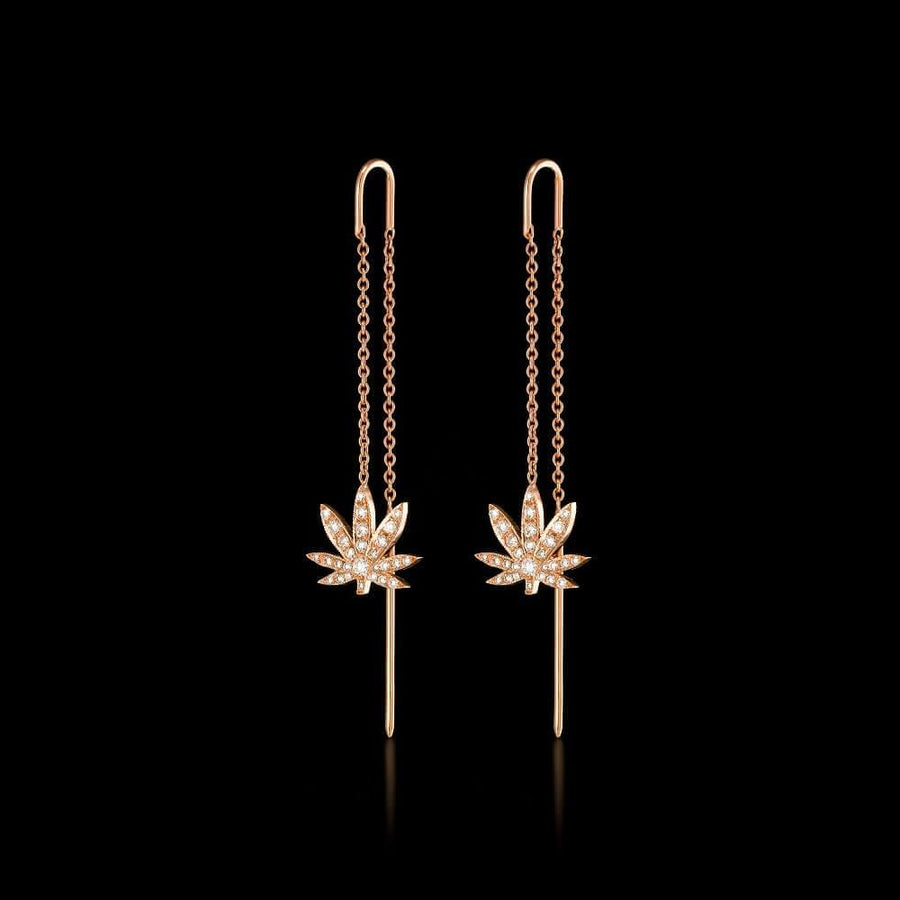 Chain Leaf Earrings