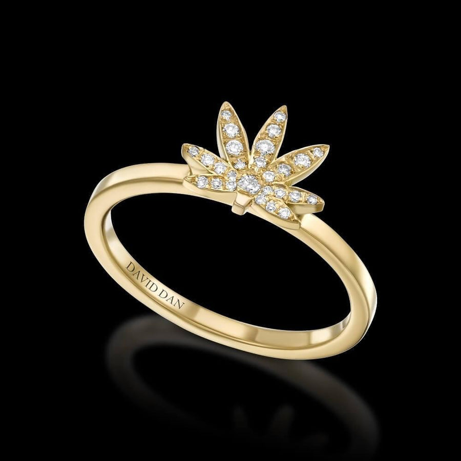 Essential Leaf Ring Yellow Gold