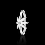 One & Only Leaf Ring White Gold