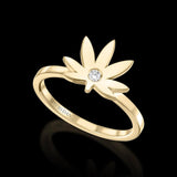 One & Only Leaf Ring White Gold