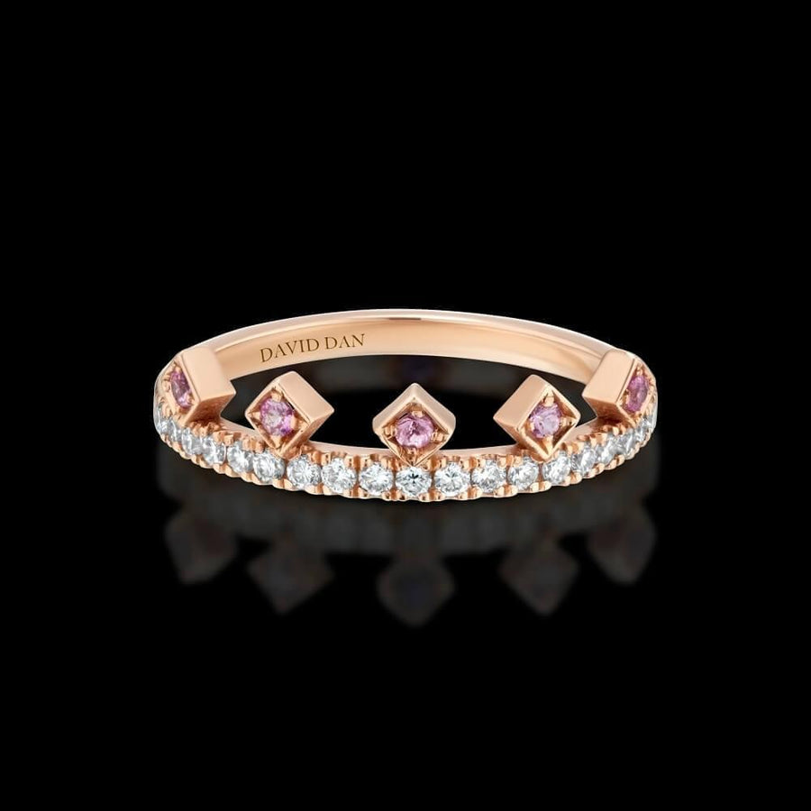 Pink Beverly Sapphire Crown Ring