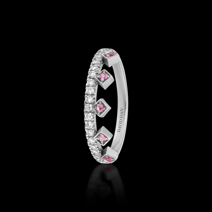 Pink Beverly Sapphire Crown Ring