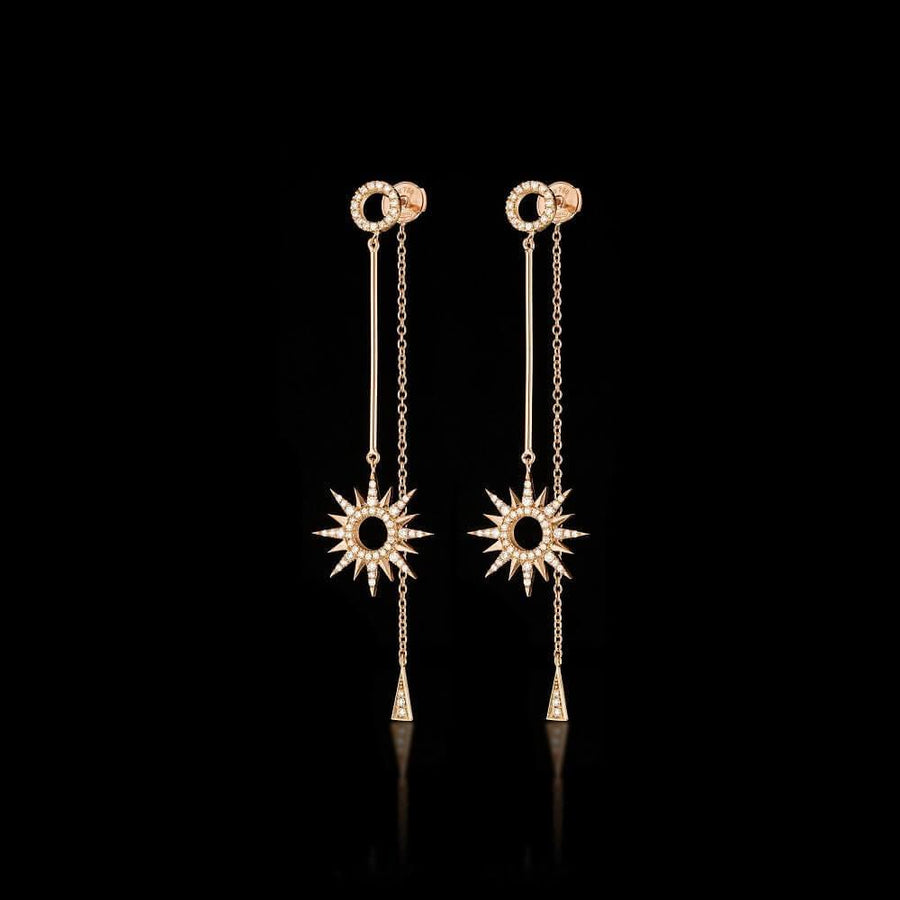Rays Chain Earrings