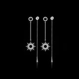 Rays Chain Earrings Yellow Gold