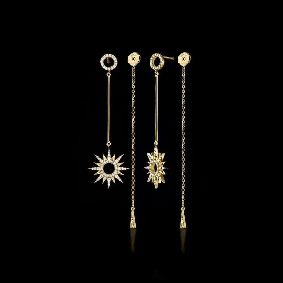 Rays Chain Earrings